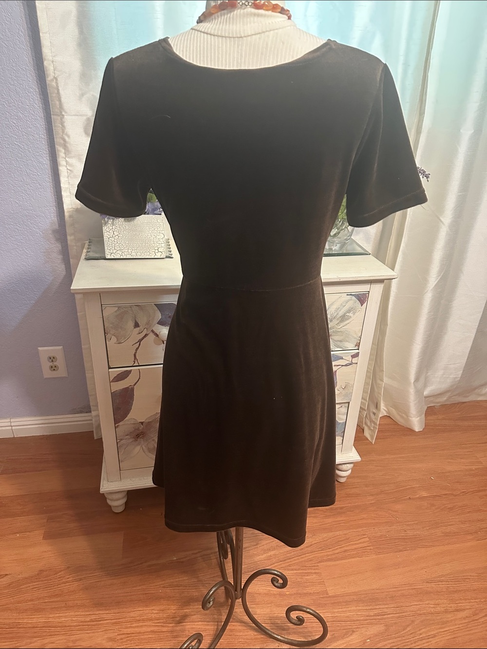 French Laundry Babydoll Dress in Velvet - Picture 4 of 5